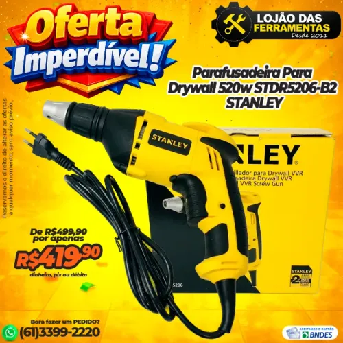 Parafusadeira Para Drywall 520W STDR5206-B2 Stanley