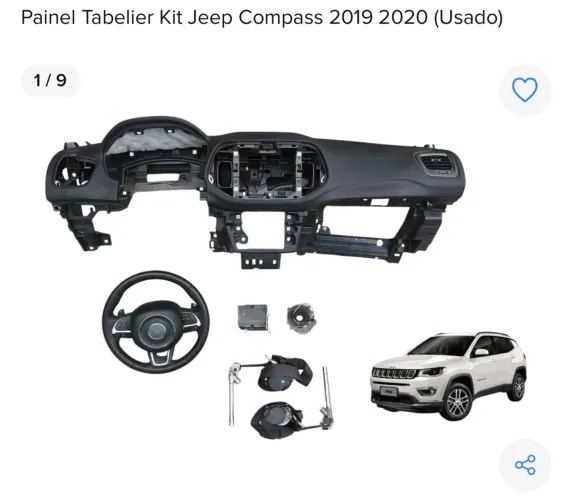 KIT AIRBAG JEEP COMPASS 2019 2020 COMPLETO COM NF