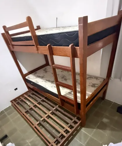 Cama Beliche Treliche Madeira Maciça Angelim