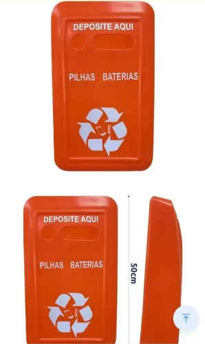 Lixeira para descarte de pilhas e baterias