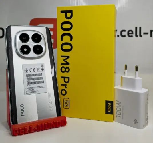 Celular Poco M8 Pro 5G NFC 256GB 08GB RAM Prata Lacrado Versão Global