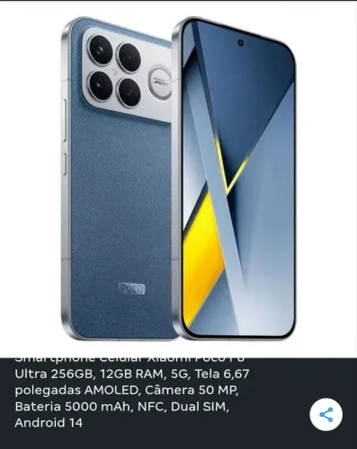 CELULAR POCO F8 ULTRA 256 GB / 12 GB LACRADO NA CAIXA