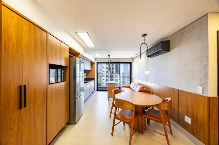 Apartamento mobiliado para locação no HUB - Setor Bueno com 2 suítes