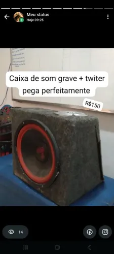 Caixa de som grave com twiter som alto bem nítido