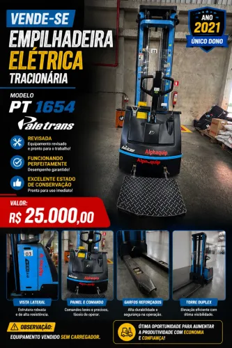 Empilhadeira elétrica tracionaria Paletrans (usada)