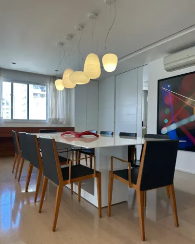 Mesa Jantar Laca Branca Micasa 280cm 8 Lugares Design Assinado