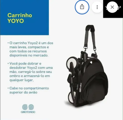 Carrinho Babyzen YOYO² + Capa Extra - Impecável