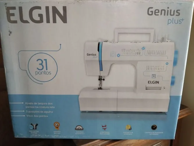 MÁQUINA ELGIN GENIUS PLUS 31 PONTOS NOVA SEM USO  NA CAIXA VOLTAGEM 110