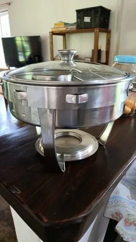 Rechaud Tramontina Redondo 4,3L - Ideal para festas, eventos, buffet ou uso profissional