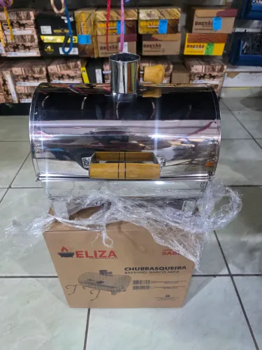 Churrasqueira de inox para canoa lancha e barco zera
