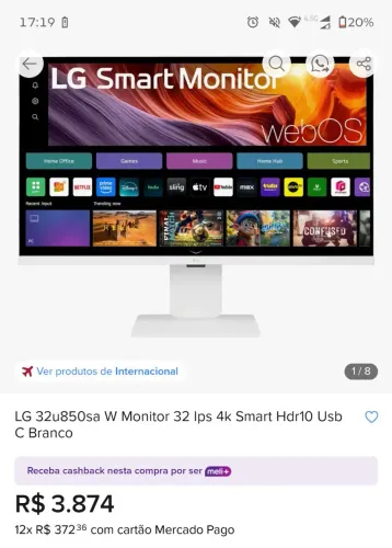 Smart Monitor 4k (32 Polegadas) Completo 