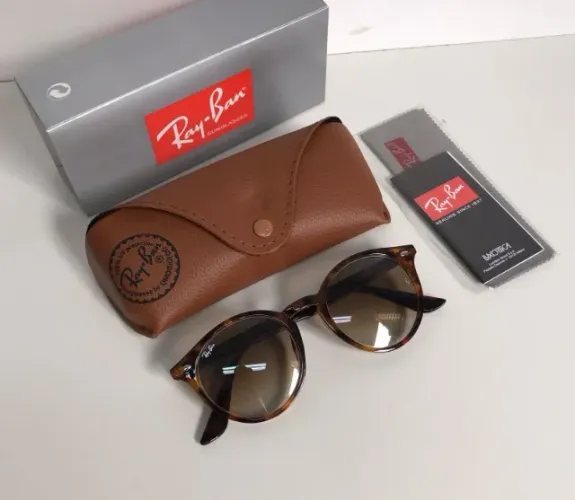 óculos de sol ray ban round style tartaruga