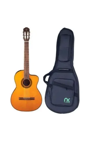 Kit-VIOLÃO TAKAMINE GC1CE NATURAL + CAPA BAG VIOLAO NEW KEEPERS