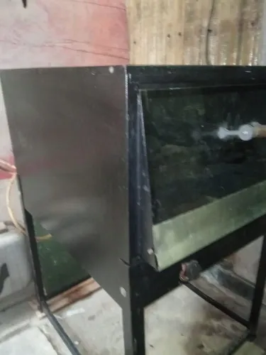 Forno industrial a gás com porta de vidro