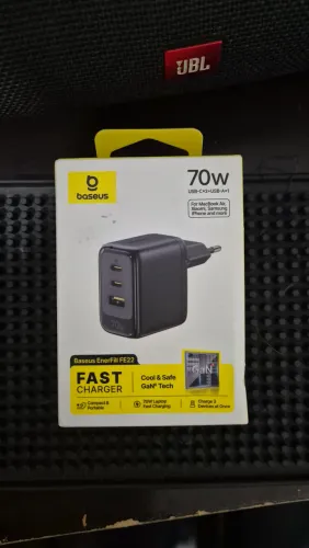 [Novo] Carregador turbo Baseus 70w para iphone, Macbook e Samsung 