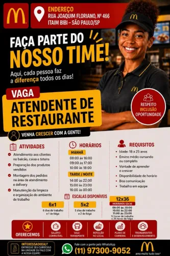 Atendente de Restaurante