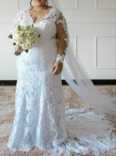 VESTIDO DE NOIVA PLUS SIZE - SEMI SEREIA