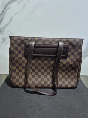 Bolsa Louis vuitton Damier Ébène parioli PM Marrom