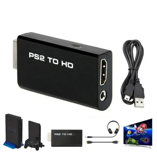 Adaptador Conversor Playstation 2 Ps2 P/ Hdmi Tv Monitor