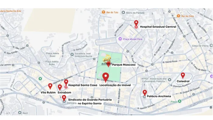 Terreno com 1.100m² para locação no Centro de Vitória Localização estratégica com possibi