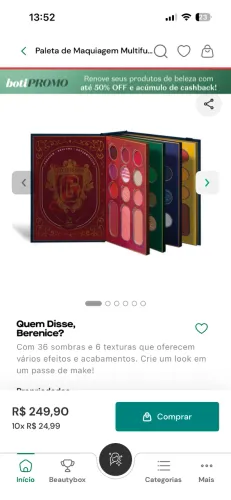 Paleta de maquiagem Harry Potter- Quem Disse Berenice