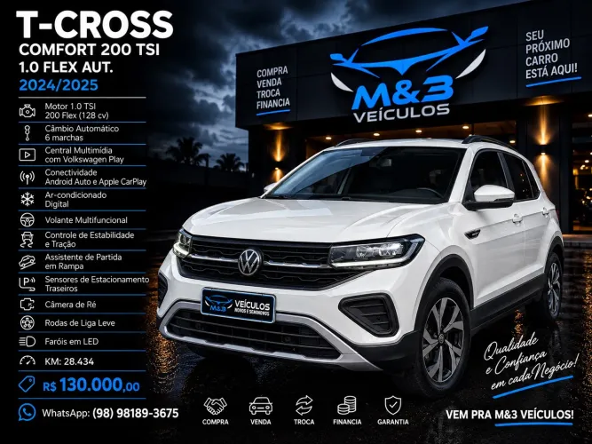 Volkswagen T-Cross Comfortline 1.0 TSI Flex 5P Aut. 2025