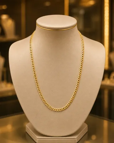 Corrente Grumet Laminada em Ouro 18k 750