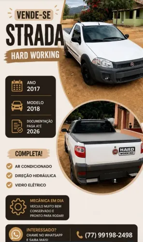 Fiat Strada Working Hard 1.4 Fire Flex 8V CS 2018