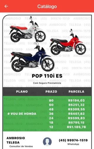 Vendo   nova  Pop  110  cons 80 vezes de 194