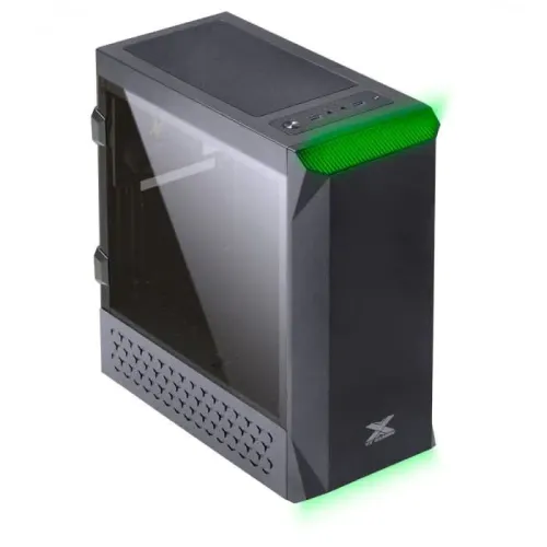 Gabinete Gamer, Vx Gaming Borealis, Janela Acrílica, Dobradica, Preto, Com Fita Led Rgb