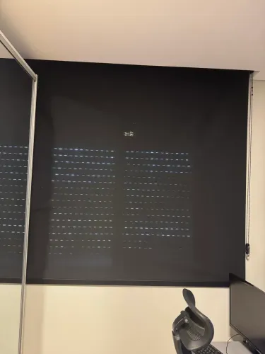 Persiana Rolo Tecido Tela Solar 3% Preta 