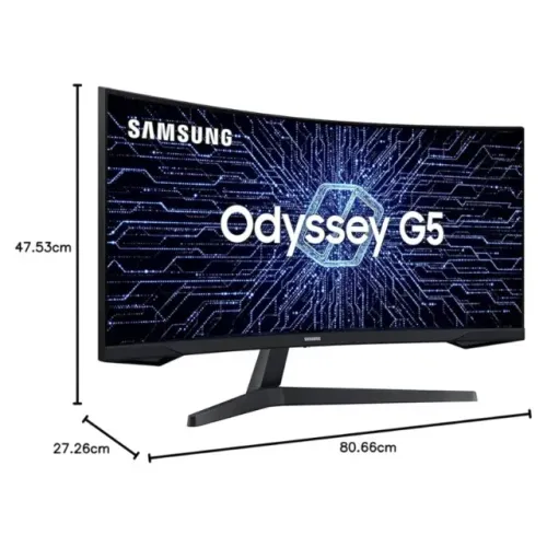 (LOJA FÍSICA) Monitor Gamer Curvo Samsung Odyssey G5, Ultra WQHD, 165Hz, 1ms, Tela 34