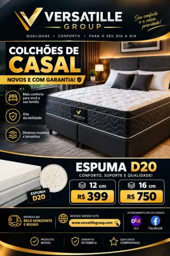 Colchão de Casal Novo com Garantia ? Espuma D20