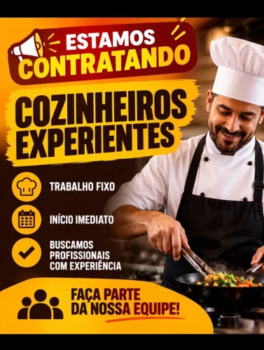 Contratação imediata! 