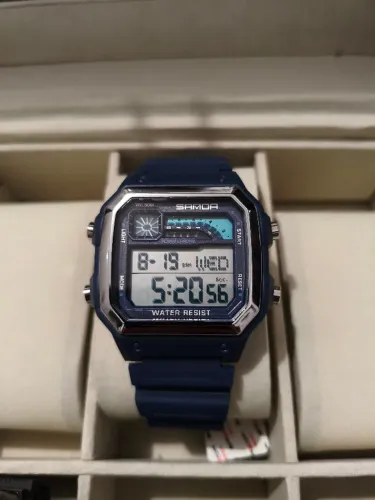 Relógio Digital Masculino Sanda 6196, À Prova D'água.