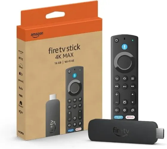 FIRE TV STICK 4K MAX 2ª GERAÇÃO - Wi-Fi 6E, Lacrado e Original