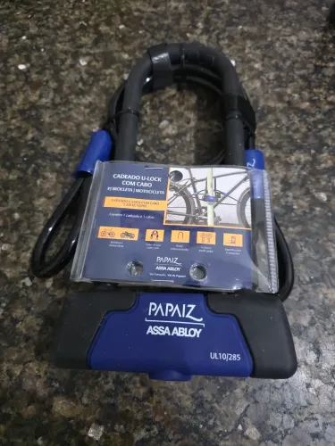 Tranca bike/moto papaiz com corrente