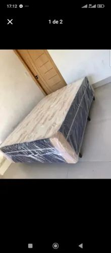 Cama com colchão junto casal