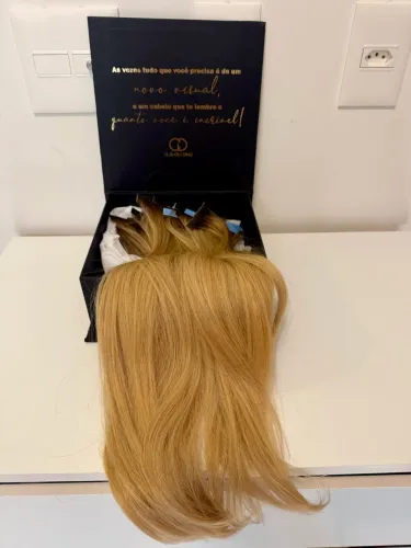 Mega Hair Cabelo Brasileiro Premium - 169g - 50cm - Loiro