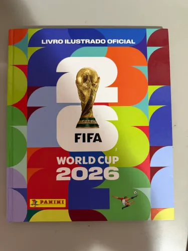 Álbum da Copa 2026 capa dura com figurinhas