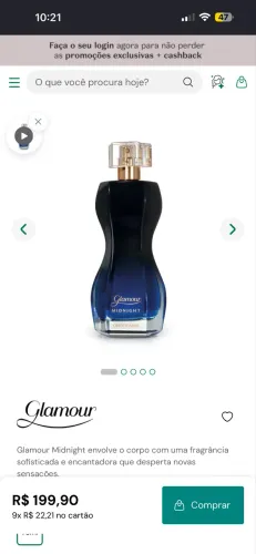 Perfume Boticário MidNight Glamour 75ml