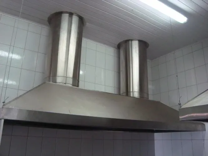 Coifa industrial 2 motores inox 2,40m
