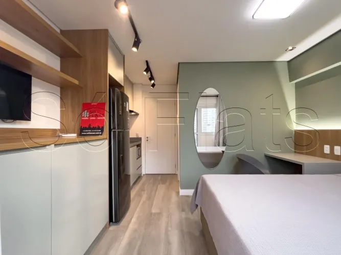 Studio Terraço República, apto disponível para locação contendo 24m² e 1 dormitório.