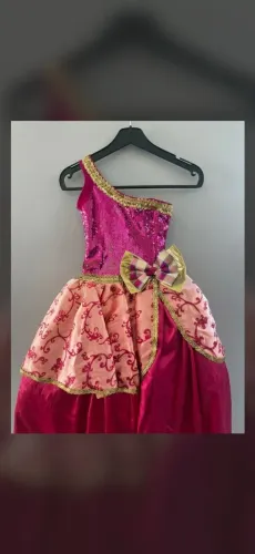 Vestido Fantasia Infantil Barbie - Luxo