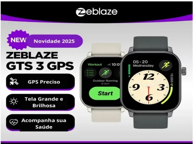 Smartwatch Zeblaze Gts 3 Com Gps