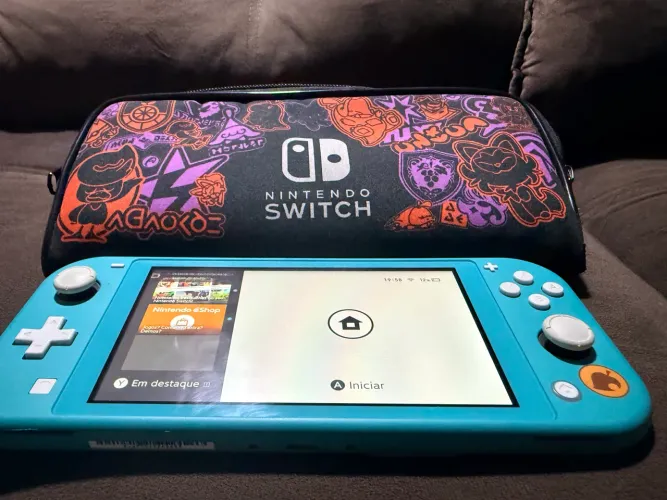 Switch Lite Edição Animal Crossing Desbloqueado 64Gb