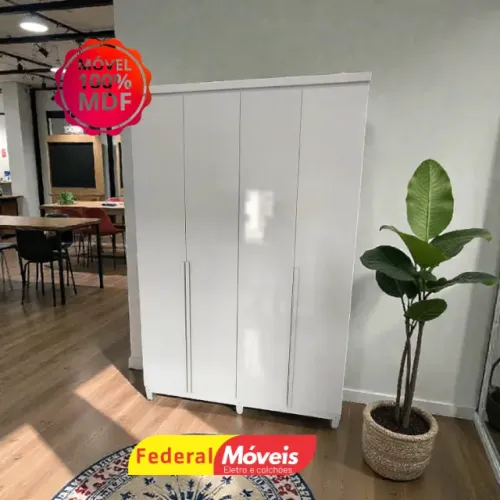 Guarda Roupa 100% MDF 4P 2G - Super Promoção!