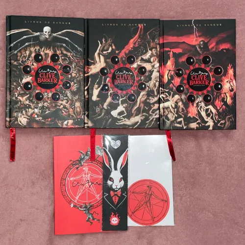 LIVROS DE SANGUE VOL. 1- 2 - 3 - COLEÇÃO DEFINITIVA E ILUSTRADA DE CLIVE BARKER