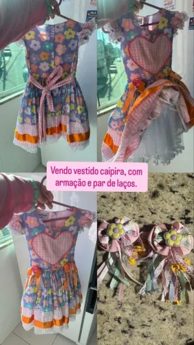 Vestido Caipiria 3 Anos