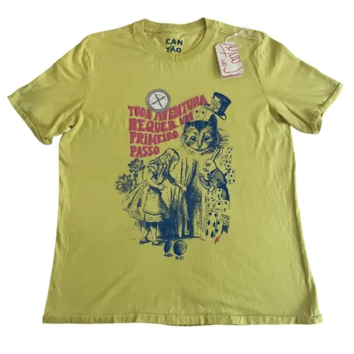 Camiseta Cantão Alice Feminina Original Tamanho M Amarela